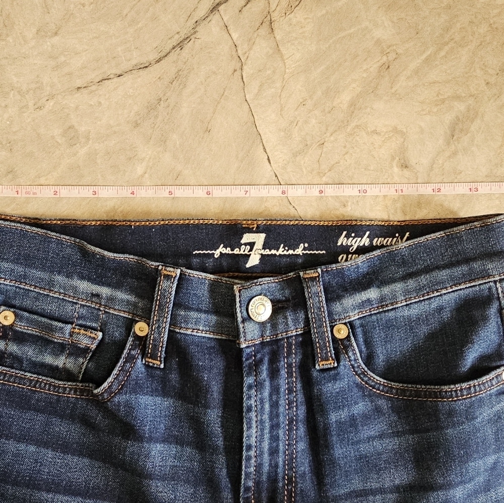 7 For All Mankind Gwenevere highrise Skinny jeans Sz. 27 - Picture 5 of 8